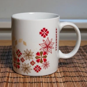 Starbucks Coffee Company 2013 Holiday Mug - Geometric Retro Stars & Snowflakes - Picture 1 of 6