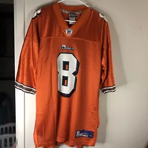 Maglia vintage Reebok On Field Miami Dolphins NFL Daunte Culpepper #8 arancione XL - Foto 1 di 9
