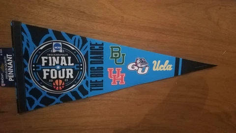 2021 Final Four 12x30 Premium Pennant 4 Team Baylor Houston UCLA Gonzaga Cover