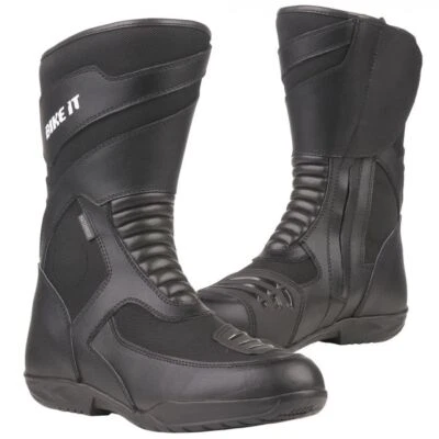 Bike It Veles Black Waterproof Motorcycle Motorbike Road Adventure Touring Boot - Image 1 of 4