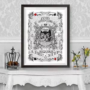 Alice in Wonderland Cheshire Cat Poster A3 size Unframed - Picture 1 of 2