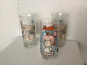 Vintage 80’s ET And Wilma Flintstones Collector Glasses Pizza Hut! Lot of 3 - Picture 1 of 8