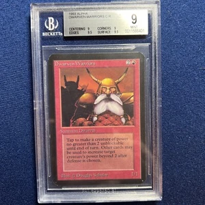 MTG Alpha Dwarven Warriors C R BGS 9 Quad++ come nuovo (con superficie 9,5, bordi) 1993 - Foto 1 di 2