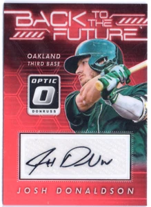 02/10 Josh Donaldson Athletics 2017 Panini Donruss Optic Prizm Red REF AUTO SP - Bild 1 von 2
