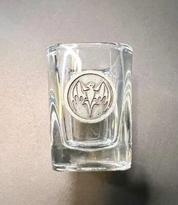 BACARDI PEWTER BAT RUM SHOT GLASS BARWARE MAN CAVE PRE-OWNED VERY GOOD CONDITION - Picture 1 of 7