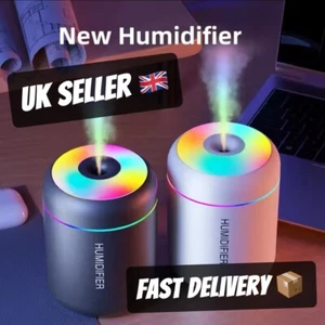 Mini Portable LED Humidifier Car Air Purifier Aroma Diffuser USB - Picture 1 of 8