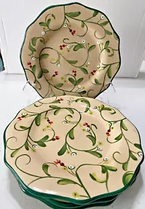 Paula Deen ""Home for the Holidays"" Geschirr - handbemalt - 4 Salatteller - Bild 1 von 5