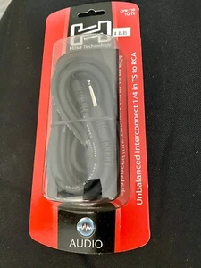 Cable de interconexión desequilibrado Hosa CPR-110 1/4 pulgada TS a RCA, 10 pies paquete de 2 - Imagen 1 de 2