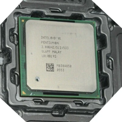 Intel Pentium 4 SL6PF SL6SL P4 2.8GHZ 512KB 533MHz Socket 478 CPU Processor - Image 1 of 3