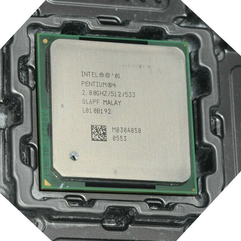Intel Pentium 4 SL6PF SL6SL P4 2.8GHZ 512KB 533MHz Socket 478 CPU Processor - Image 1 of 3