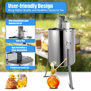 Electric Honey Extractor Honey Beekeeper Slingshot Honey Extractor 4 Honeycomb/Frame - Picture 1 of 15