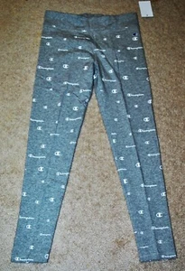 Champion Girls' Heather Gray Logo Leggings - Size L (14) - Picture 1 of 3