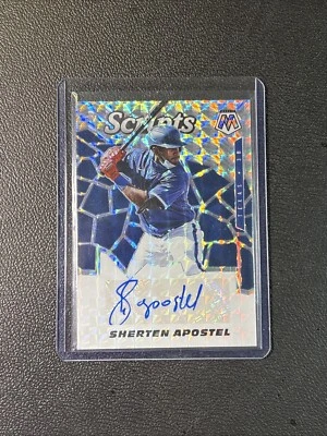 2021 Panini Mosaic Sherten Apostel Scripts Auto  SCR-SA Rangers - Image 1 of 4