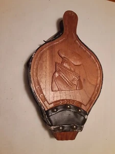 13" Vintage Wooden and Black Leather Bellows - Picture 1 of 6