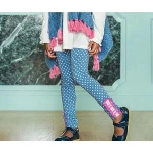 NWT Matilda Jane Blue Polka Dot By Design Leggings Sz 12 - Picture 1 of 8