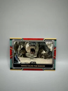 Topps Star Wars The Book of Boba Fett #/99 Grogu Calms the Rancor - Picture 1 of 2