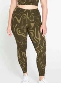 NWT Universal Standard Size 00-0 4XS Matcha Swirl Green Leggings Pockets - Picture 1 of 11