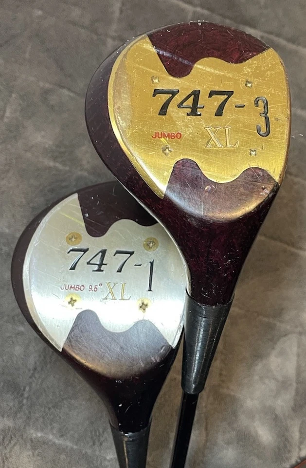 Vintage Golfsmith Jumbo XL 747 Drivers 1 & 3Golf Club Lot Of 2 Sterling Weaves - Image 1 of 4