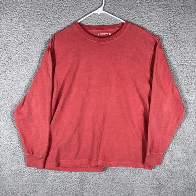 American Giant T Shirt Mens XL Red Cotton Crew Neck Tee Long Sleeve USA Made - Image 1 of 4