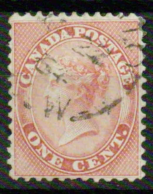 CANADA-1859 – 1¢– QUEEN VICTORIA -VF° - Image 1 of 1