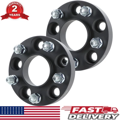 2 x 1" 5x4.5" 1/2"x20 70.5mm Wheel Spacers For Ford Mustang Crown Victoria Foto 1 de 4