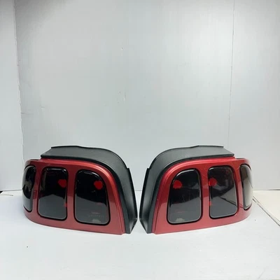 96-98 Ford Mustang GT Tail Light Assemblies Red Left Right LH RH - Imagem 1 de 4
