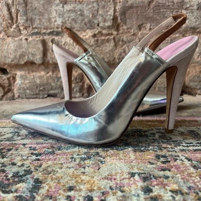 Salto Jenni Kayne de couro metálico biqueira pontiaguda - Edição limitada - Imagem 1 de 4