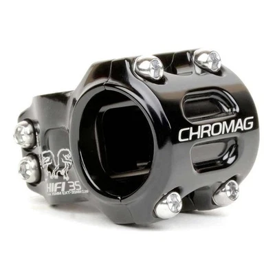 Chromag HiFi 35mm Aluminum MTB Stem - 35mm Clamp, 0 Angle, Lightweight Black - Image 1 of 2