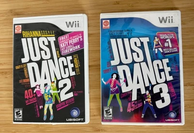Just Dance Nintendo Wii Game LOT (COMPLETE) *TESTED* JD 2 & 3  music rhythm - Image 1 of 3