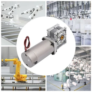 24V DC Motor 300W DC Worm Gear Motor with self-Locking Speed Adjustable DC Motor - Picture 1 of 17