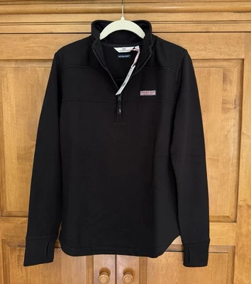 NWT $138 Vineyard Vines Women's Dreamcloth Relaxed Shep Shirt, Jet Black, Size S - Image 1 of 4
