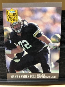 1991 Fleer Ultra Draft Picks, Mark Vander Poel (RC) # 296-Indianapolis Colts NM - Picture 1 of 10