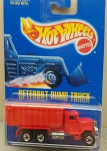 HOT WHEELS SPEED POINTS CARD COLLECTOR # 100 PETERBILT DUMP TRUCK Red Diecast - Picture 1 of 7