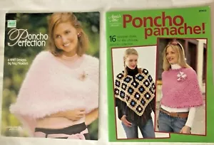 2 Knitting Crochet Pattern Books Poncho Perfection & Ponchos Panache 20 Designs! - Picture 1 of 12