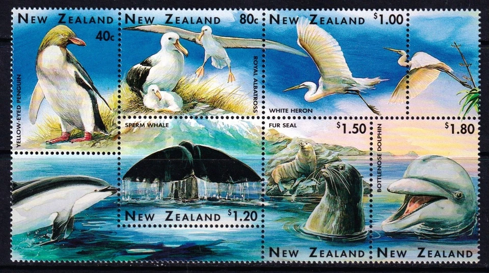 Nueva Zelanda 1996 Vida Silvestre Completo Como Nuevo MNH Conjunto Bloque SC 1371b Foto 1 de 1
