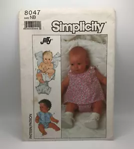 Simplicity 8047 Newborn NB One Piece Lined Suits Sewing Pattern UNCUT - Picture 1 of 5