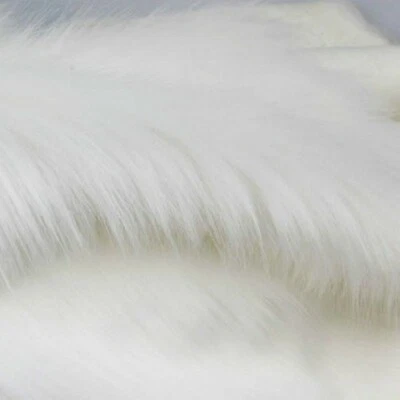 Luxury Long Haired Faux Fur Fabric Pile Plush Fluffy Clothes Display Background - Image 1 of 4