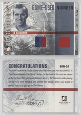 2006 ITG Between the Pipes Game-Used Number Silver /10 Ed Giacomin #GUN-52 HOF