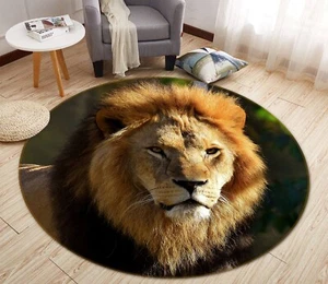 3D Yellow Lion O176 Animal Game Non-Slip Mat Elegant Photo Carpet Fay - Picture 1 of 5