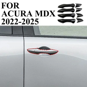 Carbon Fiber Style Exterior Side Door Handles Cover Trim Fit For Acura MDX 2022+ - Picture 1 of 5