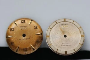 2 Benrus Watch Movement 25 17 Jewels Swiss Mixed Parts Repair Vintage - Picture 1 of 9