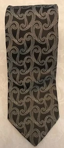 Ted Baker London Mens Black/Silver Paisley Silk Necktie 60 " EUC - Picture 1 of 4