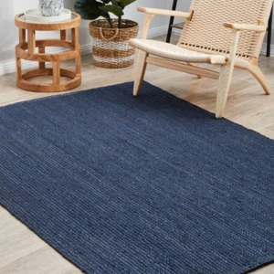 Jute Rug Hand Braided off white Woven Area Rug Beige Carpet Living Room Non slip - Picture 1 of 39