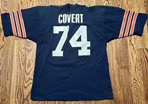 Vintage Jimbo Covert Jersey Signed Autograph Chicago Bears Sand Knit XL Football - Picture 1 of 4