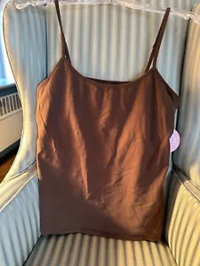 Nuovo con etichetta! LIFE IS GOOD CAMI DONNA TINTA UNITA IN CIOCCOLATO FONDENTE (L) - Foto 1 di 3