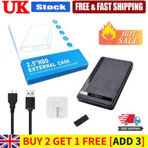 Estuche de disco duro externo USB 3.0 SATA gabinete caddy disco duro ssd negro 2,5 pulgadas Reino Unido