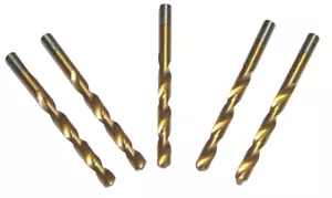 5 Stück 5/32 Zoll Titanbeschichtet Profi Spiralbohrer Bit HSS für Metall - Bild 1 von 1