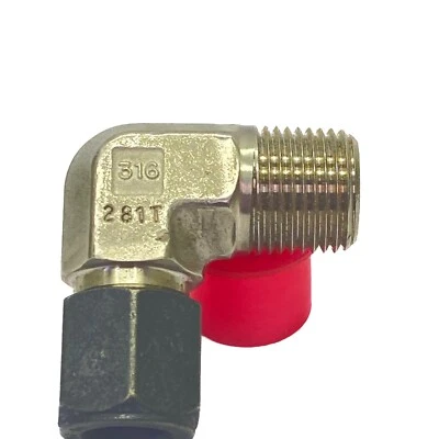 New Parker Ferulok 1/2" BU Male 90 Ebow 8-CBU-SS Hydraulic Tube Fitting - Image 1 of 4