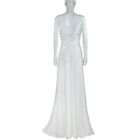 Ladies V Neck Backless Bridal Dress White Lace Mermaid Wedding Ball Gown Dresses