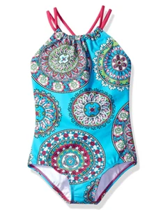 Kanu Surf Girls Jasmine Beach Halter One Piece Swimsuit Size 12 00111 - Picture 1 of 2